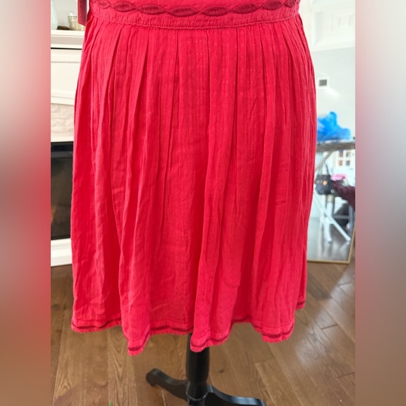 BNWT Free People Birds of a Feather Red Embroidered Dress - Picture 15 of 16